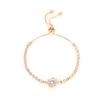 Europa e Estados Unidos nova moda amor Pulseira de zircônia com diamante comércio exterior pequeno fresco design simples luxo leve joias românticas mulheres