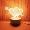 Luz de Noite 3D Presente Atacado Lâmpada Acrílica DIY Presente de Feriado Quarto Mesa de Cabeceira Luz de Atmosfera LED Decoração de Mesa de Cabeceira