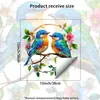 Xino Jdt-A773 Calcomanía Estática Simple de Flor y Pájaro para Ventana Material de PVC Pieza Única Entrada de Baño Pegatina Decorativa de Vidrio
