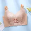 Sutiã modelador respirável confortável de seis botões para fechar os seios, anti-queda, tamanho grande, peito grande e pequeno, ajustável, sem aro de aço
