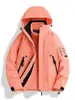 Set de dos piezas desmontable 3 en 1 para mujer Chaqueta cortavientos para exteriores Traje de montañismo de talla grande repelente al agua para hombre