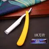 Navaja Vintage Manual 77H Navaja de Afeitar Herramienta de Peluquería y Aseo Set de Cuchillas para Barba