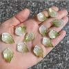 20 piezas de hojas de peonía de vidrio de tamaño pequeño (15 x 22 mm), horquilla antigua para el cabello, horquilla de jade, hojas de flores, accesorios de joyería