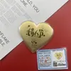 Pastel de Corazón de Oro Puro 999 Más Vendido Día de San Valentín Exquisito Creativo Universal Festivo Regalos al por Mayor en Nombre del Amor Se Puede Aprobar