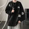 Sudadera de cuello redondo de peso pesado con estampado para hombre, nuevo estilo otoño 2026, sin capucha, de alta gama, para adolescentes