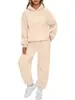Nuevo Conjunto Casual de Dos Piezas para Mujer de Otoño e Invierno Europeo y Americano Amazon Conjunto Deportivo de Sudadera con Capucha y Pantalones