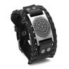 Pulseira Viking de Couro Bovina Nórdica de Venda Quente Transfronteiriça Pulseira de Couro Masculina com Bússola Trançada Vintage