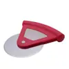 Ferramentas de Cozinha Criativas Faca de Pizza de Aço Inoxidável Faca Rolete de Pizza Faca de Plástico para Assar Faca de Corte de Roda Única Cozinha Casa