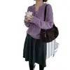 Falda midi plisada de punto de lana para mujer, nueva colección otoño/invierno 2026, de cintura alta, adelgazante, versátil, estilo línea A, moderna