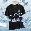 Camiseta de Manga Corta Casual Versátil Simple Elegante Moda Trendy para Hombre Tallas Grandes Holgada Secado Rápido Hielo Seda Transfronteriza Color Sólido