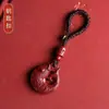 Chaveiro de cinábrio cru, cinábrio dourado-púrpura de alto teor, pingente de ano do zodíaco, acessório de bolsa, joia de presente, atacado e dropshipping