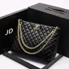 Bolso Cruzado A4 de Gran Capacidad con Patrón de Diamantes Bolso Tote Versátil Bolso de Cadena Europeo y Americano Bolso de Mano Retro Vintage Europeo y Americano