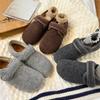 Botas de Nieve Planas 2025 Zapatos de Algodón para Mujer Más Terciopelo Velcro Piel Nuevo Otoño e Invierno Cálido Casual Birkenstocks