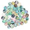 Rosto de anel de vidro cristal Amazon quente com figura tempo gema padrão mandala árvore da vida joias DIY