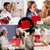 Colar de projeção em formato de coração transfronteiriço cobre com zircônia 100 idiomas Eu te amo corrente para clavícula Presente de Natal de aniversário