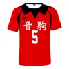 Camiseta Deportiva Casual de Manga Corta para Hombre, Estilo Nuevo de Verano, Anime Japonés de Voleibol, Impresión 3D, Holgada, Transpirable, Secado Rápido, Cuello Redondo