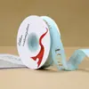 Fita 2,5cm*30 Jardas com Letras em Inglês, Estampagem Dourada, Fita Nervurada Floral para Presente, Material Floral Cetim para Embalagem, Fita Decorativa