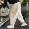 Pantalones rectos de moda con textura para hombre, principios de otoño, fluidos, holgados, de pierna ancha, casuales, versátiles, transpirables, nuevos pantalones largos para hombre