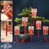 Decoraciones de Año Nuevo Año del Caballo 2026 Pequeños Adornos Colgantes con el Carácter "Fu" para el Festival de Primavera, Colgantes para Plantas Verdes de Sala de Estar, Arreglo de Ambiente