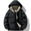 Chaqueta de Invierno para Hombre con Relleno de Plumas Abrigo de Algodón 2025 Nuevo Engrosada Resistente al Frío con Capucha Ropa de Trabajo para Hombre