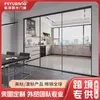 Puerta Abatible de Aleación de Aluminio con Rotura de Puente Térmico Personalizada Puerta de Entrada al Patio Jardín de Villa Casa Autoconstruida Cerramiento de Balcón Puerta de Vidrio Insonorizada