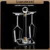 Copo de Vinho Tinto de Vidro Cristal Dourado Copo de Vinho Diamante Taça Estojo de Couro Conjunto Dropshipping Copo de Vinho Tinto Diamante Dourado