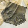 Roupa íntima de cintura alta que comprime a barriga para mulheres Verão fina Renda macia francesa Algodão no entrepernas Nova cueca que comprime a barriga para mulheres
