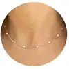 Collar de Cadena de Espiga de Pescado Perla Verano Nuevo Estilo Europeo y Americano Collar en Capas Diseño para Mujer Cadena Doble Capa Clavícula