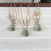 Pingente de Cadeado Nuvem Buda Guanyin de Jade Hetian Natural, Pingente de Jade Feijão das Quatro Estações de Jade Hetian Estilo Tradicional