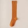 Meias de cor sólida Meias de punho médio e alto para crianças e meias até o joelho Japonês e coreano ins Internet Popular Wear Mori Style Retro Spring and Summer Cotton Socks