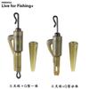 Coolan Pesca de Carpa Nó de Três Pontas + Conjunto Anti-Enrolamento Tipo Q Conector de Aço Carbono Alto Conjunto de Borracha Acessórios Verde Escuro