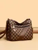 Bolsa Tote de Couro Macio de Alta Qualidade, Multicamadas, Grande Capacidade, para Mulheres, Nova Coleção Outono/Inverno 2025, Bolsa de Ombro/Transversal para Mães de Meia-Idade