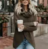 Otoño e Invierno 2025 Suéteres de Punto Asimétricos de Manga Larga para Mujer Suéteres Deseo Aliexpress Wholesale Europeo y Americano
