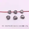 Acessórios de joias de liga DIY transfronteiriços 100 por pacote de contas soltas com contas material para pulseira colar Contas em formato de coração de prata Xizang