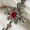 Colgante de Cruz de Aleación Estilo Punk Transfronterizo, Longitud de Cadena Ajustable, Pedido Mínimo por Lote Mixto, Empaquetado Individualmente