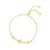 Pulsera Deslizante de Aleación de Cobre de Trébol de Cuatro Hojas, Superventas Transfronteriza, Lujo Ligero, Pulsera de Temperamento de Gama Alta, Joyería de Mano Popular para Mujeres, Venta al por Mayor