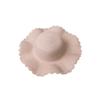 Sombrero de Paja de Papel de Ala Ancha con Encaje Ondulado para Mujer de Verano Sombrero de Paja Parasol y Protección Solar Sombrero de Playa de Verano para Mujer Sombrero de Ala Ancha