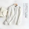Camisa Blanca 2026 Primavera/Verano Nuevo Estilo Color Sólido Ropa de Oficina Ol Holgada Cómoda Camisa Casual de Moda de Manga Larga con Efecto de Caída