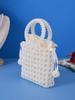 Nova Bolsa Feminina de Pérolas Acabada com Miçangas Feitas à Mão Bolsa Transversal Feminina para Desfile de Moda Bolsa de Noite Portátil com Argola Transfronteiriça