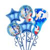 Estilo Caricatura Sonic de Pie Globo Sonic Fiesta Sonic Juego Infantil Set de Globos de Película de Aluminio