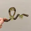 Pinza para el cabello de lujo de alta gama en color marrón, tamaño grande nuevo para cabello grueso, pinza de tiburón para recogidos en la parte posterior de la cabeza, accesorio para el cabello de uso diario
