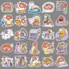 50 Hojas Originales Pegatinas de Chica en Casa Dibujadas a Mano Estilo Simple Lindas y Femeninas Impermeables Decoración Taza Térmica Pegatinas para Diario