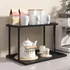 Organizador de Armazenamento de Copos Camada Dupla Rack para Xícaras de Café de Mesa Doméstica Xícara de Chá Conjunto de Chá Copo de Água Rack de Armazenamento de Lanches