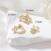 Color Oro 14K Pulsera Hebilla Ot Circonita Reina Madre Saturno Collar de Perlas Hebilla de Conexión para Mujer Joyería Hecha a Mano Accesorios DIY