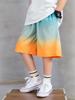 Pantalones cortos deportivos de verano para niños, finos, de seda helada, de secado rápido, informales, recortados, para playa, para niños grandes