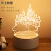 Lámpara de mesa con luz nocturna 3D, luminosa, para dormitorio, lámpara de noche, lámpara de ambiente de chica famosa de Internet, LED, decoración nórdica creativa