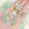 Acrílico Escarchado Gelatina Dos Tonos Moño Pieza Redonda Accesorios DIY Pulsera de Cuentas Hecha a Mano Accesorios para Collar