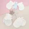 (Empaquetado Individualmente) Guantes de Algodón Tejido Listos para Usar Anti-Rayaduras para Bebé, Guantes Faciales/Cubrepies Anti-Rayaduras para Recién Nacidos