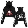 Sudadera de Ombligo de Orejas de Gato para Mujer con Estampado de Moda de Comercio Exterior Periférico de la Serie Riman de New Ghost Extermination Blade Transfronterizo