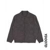 2024 Novo Outono e Inverno Cardigan Malhas American Retro Casual Lazy Style V Neck Malhas Masculinas Cor Pura Jaqueta